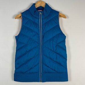 Ivivva Lululemon Girl's Tie Dye Goose Down Puffer Vest Reflective Quilted‎ Sz 14
